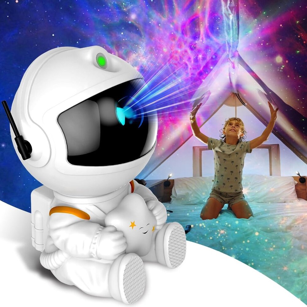 Astronaut Galaxy Star Projector HR-F3 Night Light with Remote & Timer, LED Nebul